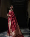 Red Banarasi Silk Saree | Wedding & Festive Wear