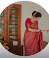 Red Banarasi Silk Saree | Wedding & Reception Wear