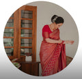 Red Banarasi Silk Saree | Wedding & Reception Wear
