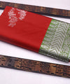 Red Banarasi Silk Saree | Wedding & Reception Wear
