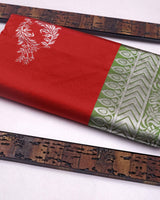 Red Banarasi Silk Saree | Wedding & Reception Wear