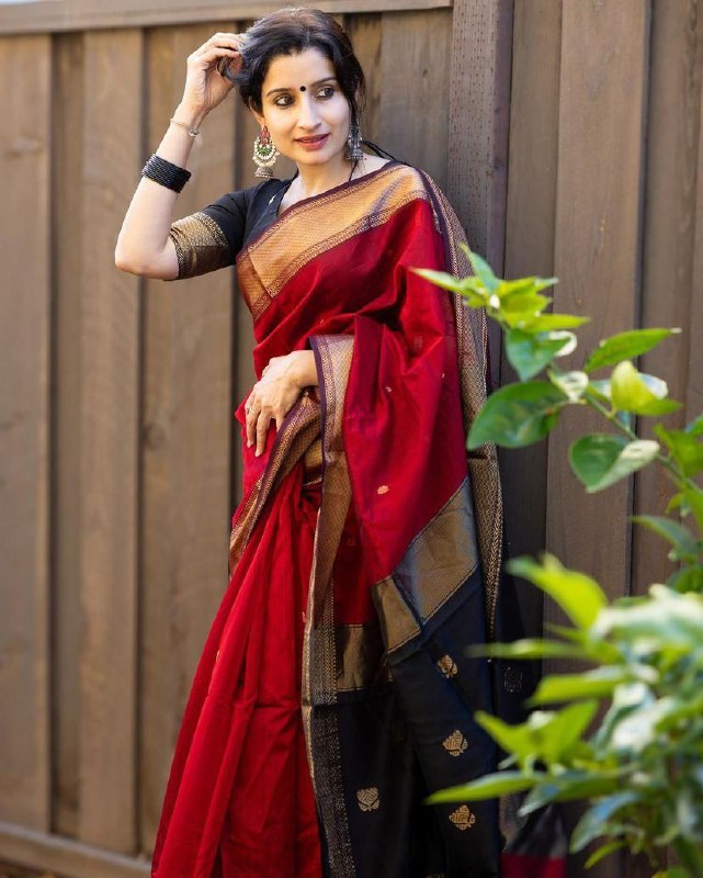 Red Cotton Saree | Comfort Handloom Weave
