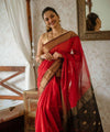 Red Cotton Saree | Comfort Handloom Weave