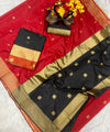 Red Cotton Saree | Comfort Handloom Weave