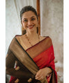 Red Cotton Saree | Comfort Handloom Weave