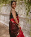 Red Cotton Saree | Comfort Handloom Weave