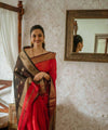 Red Cotton Saree | Comfort Handloom Weave