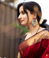 Red Cotton Saree | Comfort Handloom Weave