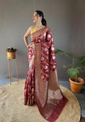 Red Cotton Saree | Everyday Ethnic Wear