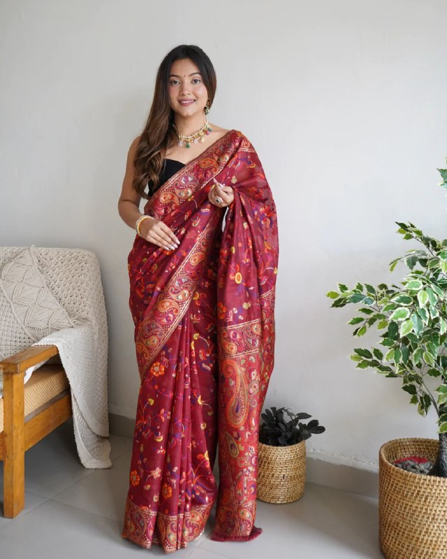 Red Cotton Saree | Everyday Ethnic Wear