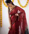 Red Cotton Saree | Festive & Party Wear