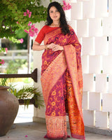 Red Cotton Saree | Office & Casual Wear