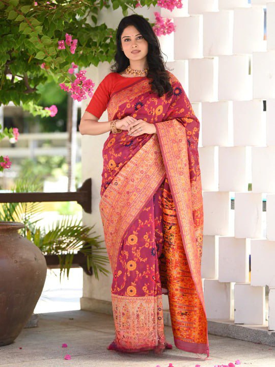 Red Cotton Saree | Office & Casual Wear