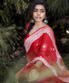Red Cotton Saree | Traditional Handloom Wear