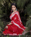 Red Cotton Saree | Traditional Handloom Wear