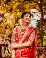Red Jacquard Silk Saree | Bridal & Festive Wear