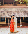 Red Jacquard Silk Saree | Bridal & Festive Wear