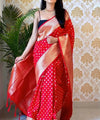 Red Jacquard Silk Saree | Festival & Ceremony Wear