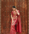 Red Jacquard Silk Saree | Festive & Party Wear