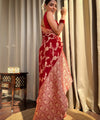 Red Jacquard Silk Saree | Rich Zari Border Saree