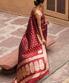 Red Jacquard Silk Saree | Traditional Wedding Wear