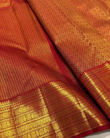 Red Kanjivaram Silk Saree | Bridal & Festive Wear