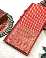 Red Kanjivaram Silk Saree | Bridal & Festive Wear
