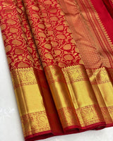 Red Kanjivaram Silk Saree | Bridal & Festive Wear