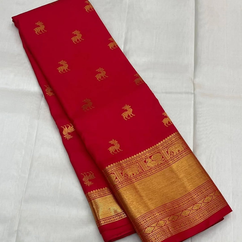 Red Kanjivaram Silk Saree | Bridal & Festive Wear