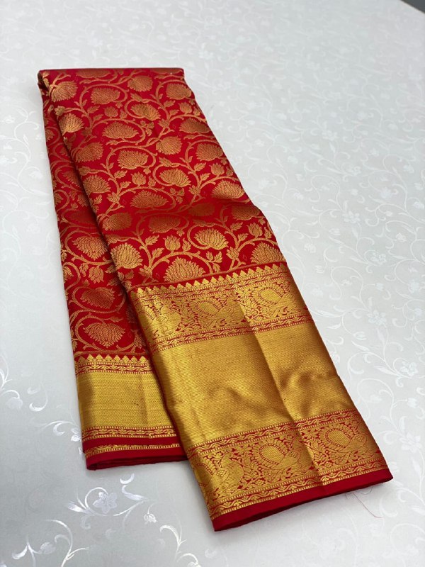 Red Kanjivaram Silk Saree | Bridal & Festive Wear