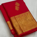 Red Kanjivaram Silk Saree | Festive & Party Wear