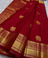 Red Kanjivaram Silk Saree | Festive & Party Wear