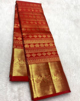 Red Kanjivaram Silk Saree | Traditional Wedding Wear