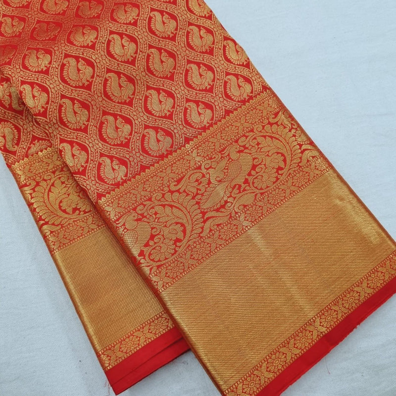Red Kanjivaram Silk Saree | Traditional Wedding Wear