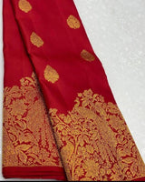 Red Kanjivaram Silk Saree | Traditional Wedding Wear
