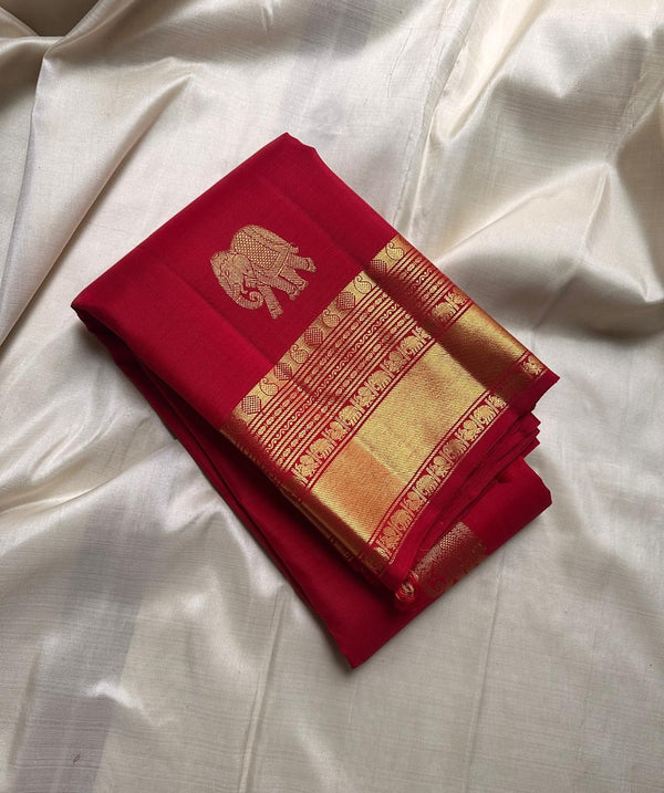 Red Kanjivaram Silk Saree | Traditional Wedding Wear