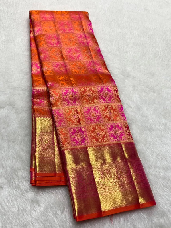 Red Kanjivaram Silk Saree | Traditional Wedding Wear