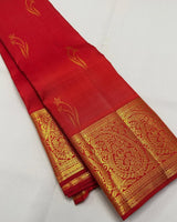 Red Kanjivaram Silk Saree | Traditional Zari Weave