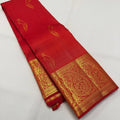 Red Kanjivaram Silk Saree | Traditional Zari Weave