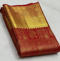 Red Kanjivaram Silk Saree | Traditional Zari Weave