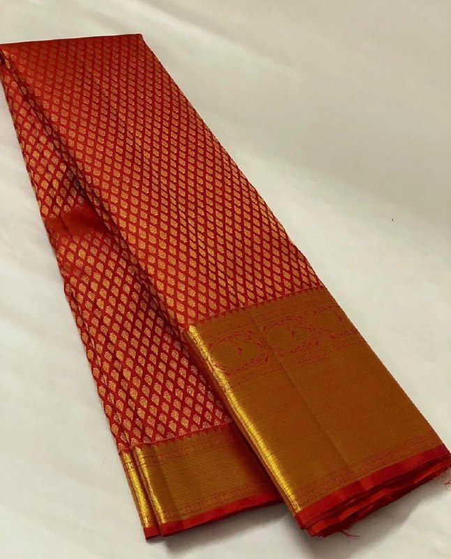Red Kanjivaram Silk Saree | Traditional Zari Weave
