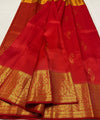 Red Kanjivaram Silk Saree | Traditional Zari Weave