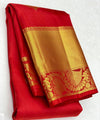 Red Kanjivaram Silk Saree | Traditional Zari Weave