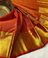 Red Kanjivaram Silk Saree | Traditional Zari Weave
