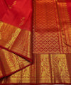 Red Kanjivaram Silk Saree | Traditional Zari Weave