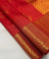 Red Kanjivaram Silk Saree | Traditional Zari Weave