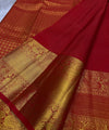 Red Kanjivaram Silk Saree | Traditional Zari Weave