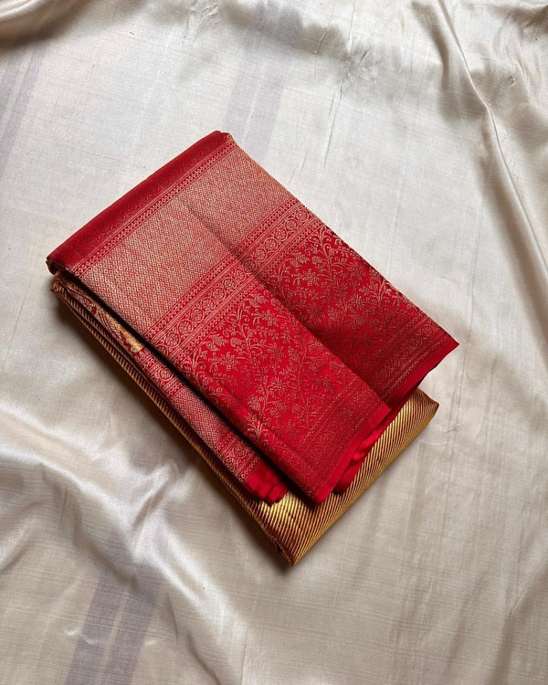 Red Kanjivaram Silk Saree | Wedding & Festive Wear