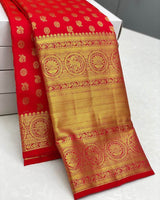 Red Kanjivaram Silk Saree | Wedding & Festive Wear