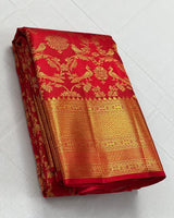Red Kanjivaram Silk Saree | Wedding & Festive Wear